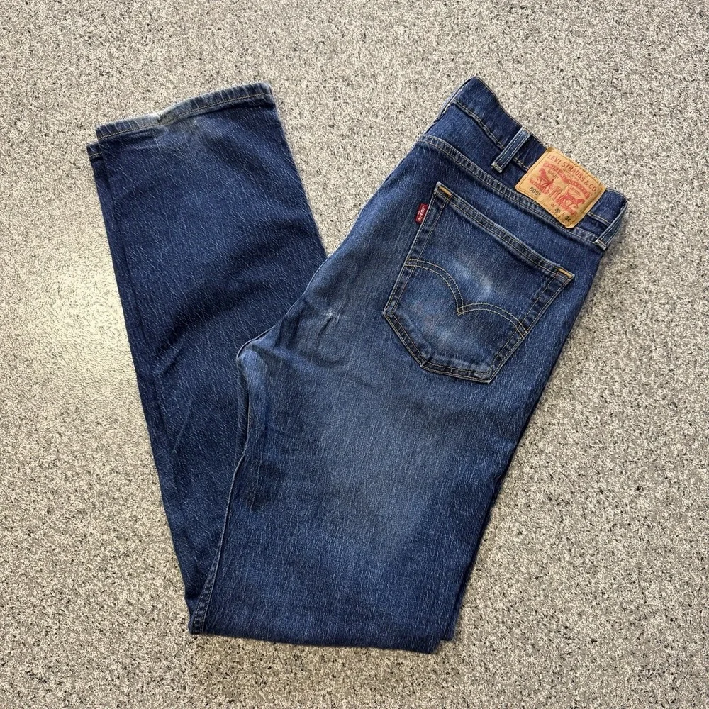 Levis 505 Jeans Mens 38x34 Classic Straight Fit Stretch Denim Medium Wash